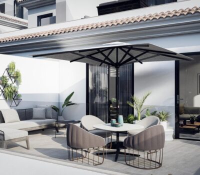 Двоквартирні будинки 2 спальні в Мучамеле з терасою