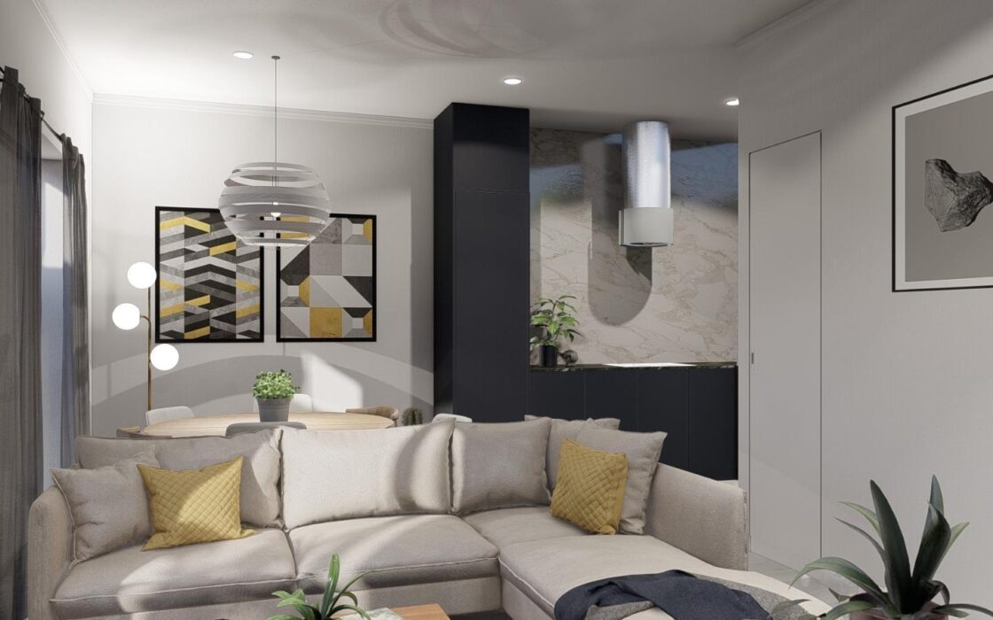 Двухквартирные дома 2 спальни в Мучамеле с террасой