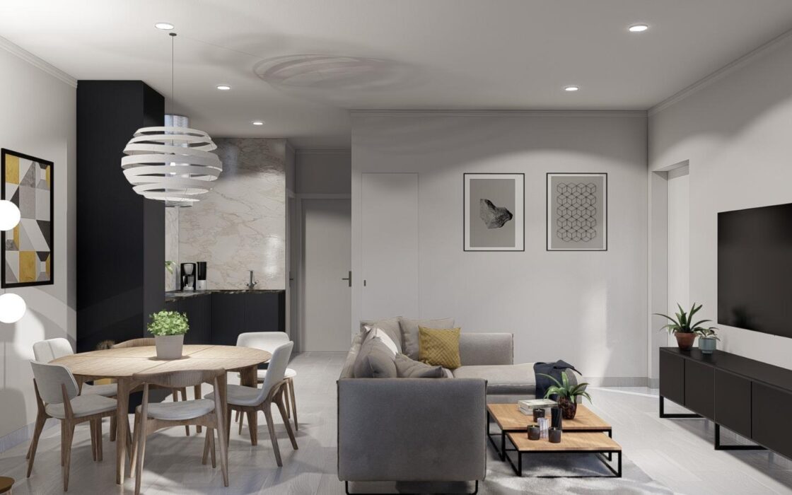 Двухквартирные дома 2 спальни в Мучамеле с террасой