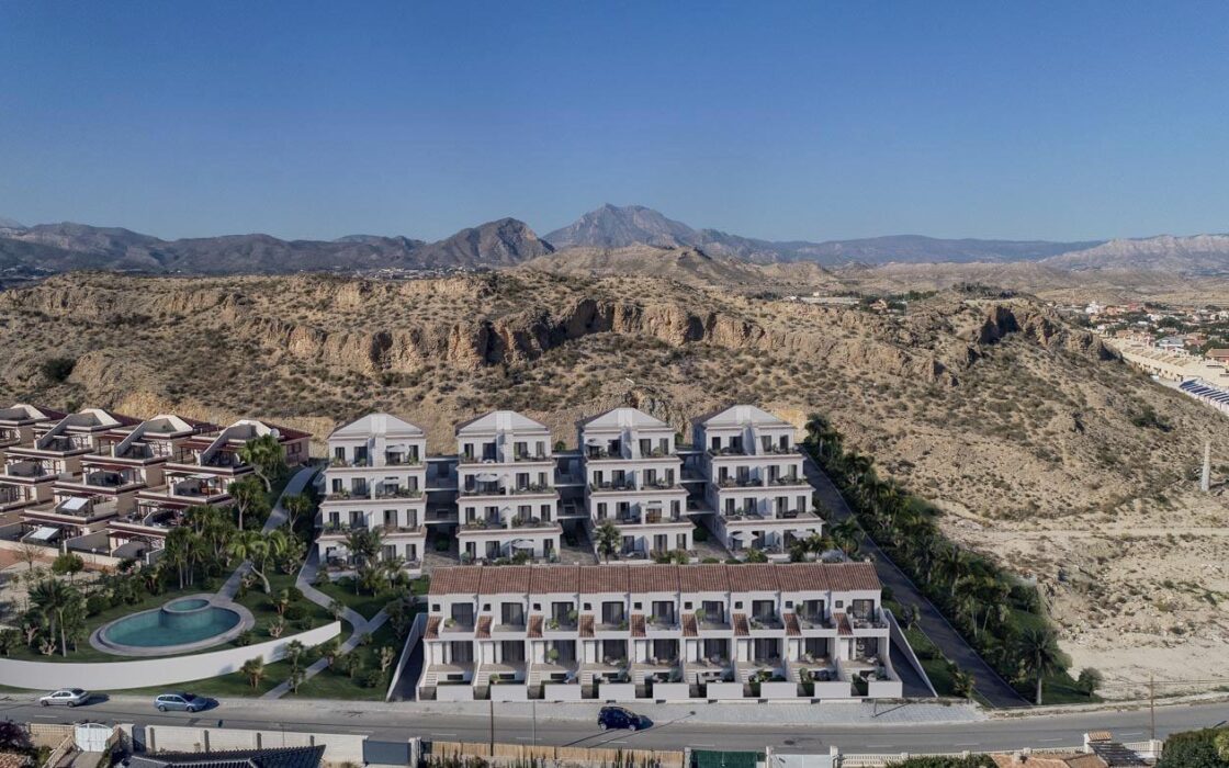 Двухквартирные дома 2 спальни в Мучамеле с террасой