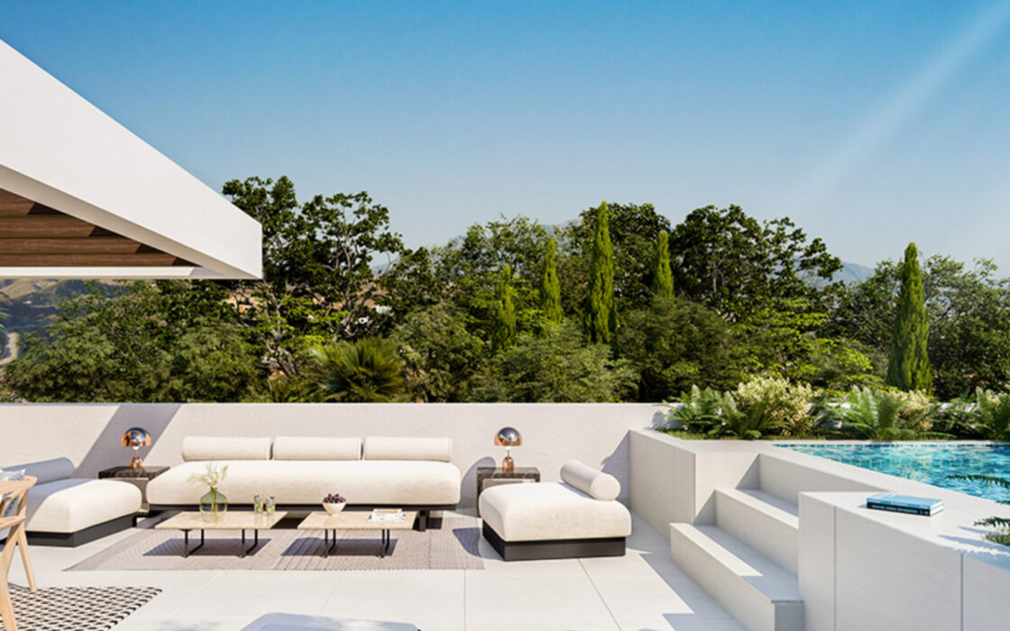 Вилла на Золотой Миле, Марбелья, 5 комнат, терраса