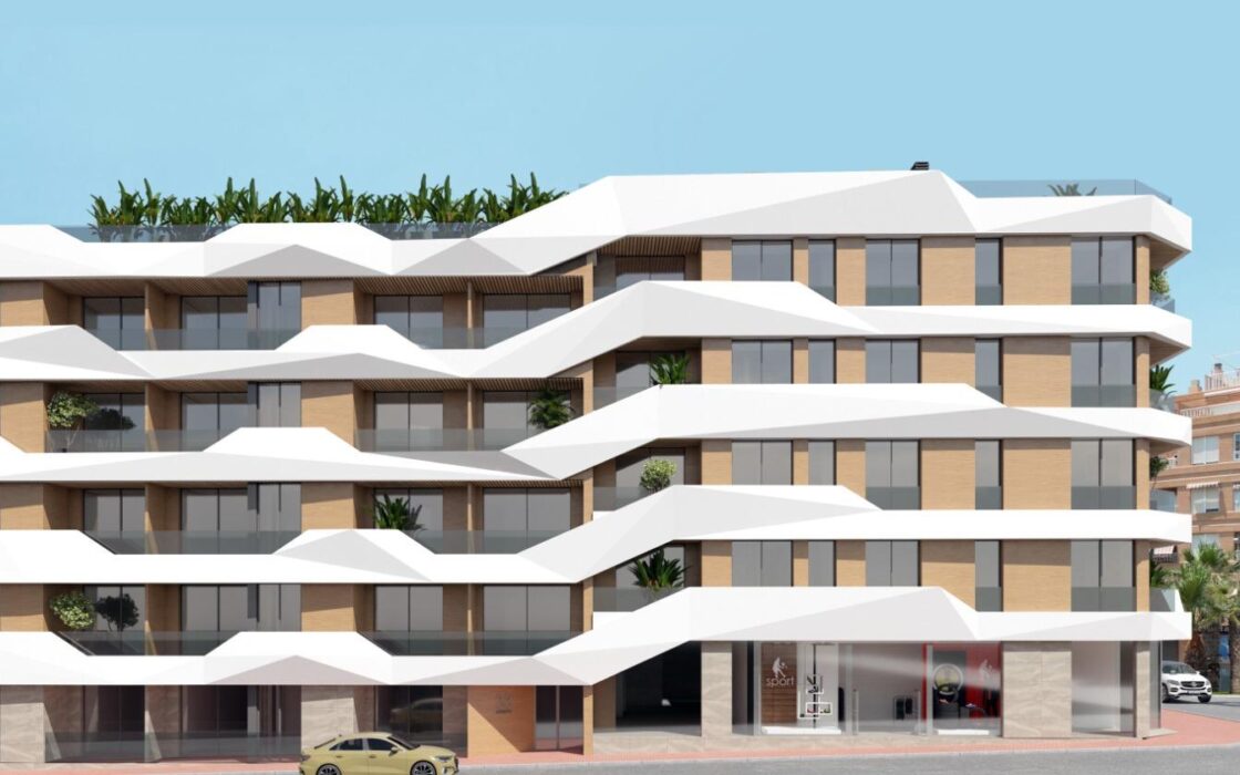 Новостройка в Гуардамар дель Сегура, 100 м до пляжа, терраса