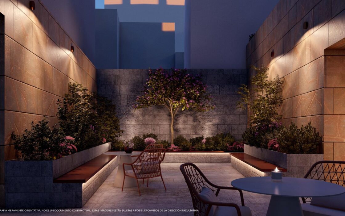 Нові апартаменти з терасою в центрі Вильяхойоси 150 м до моря