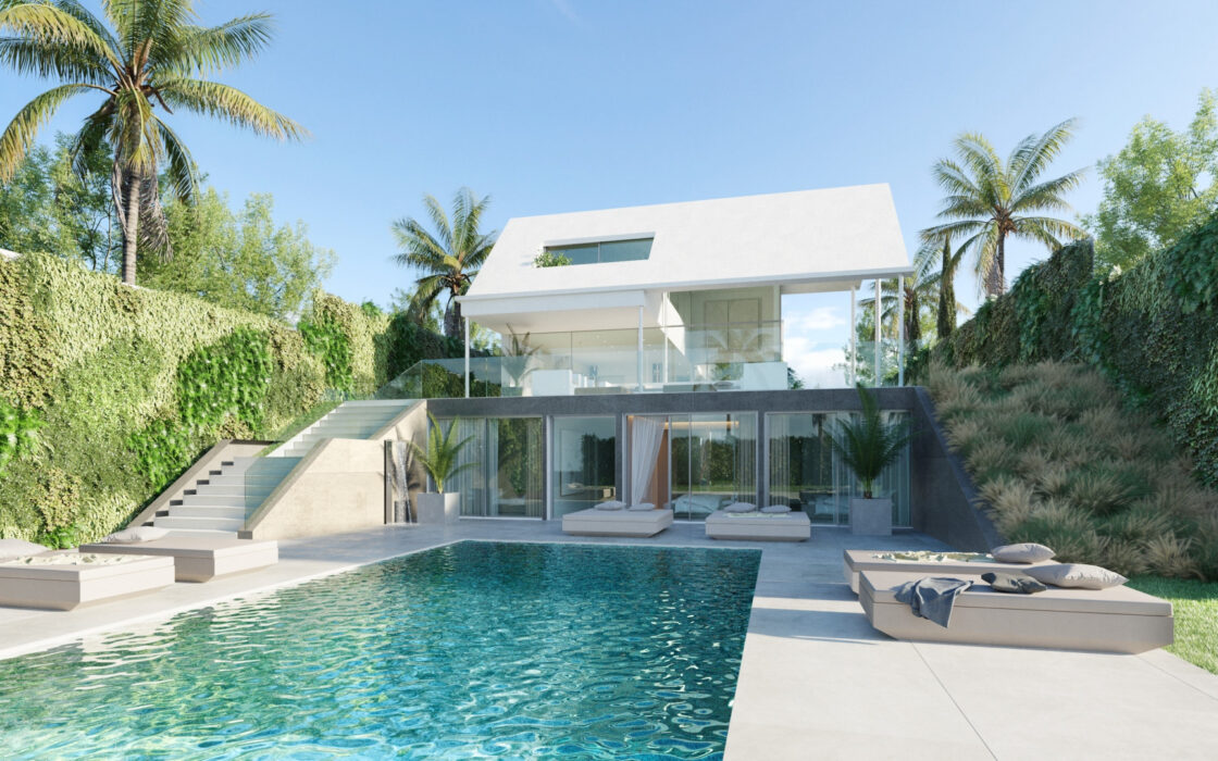 Нова вілла 285 кв.м з терасою в Малазі біля моря