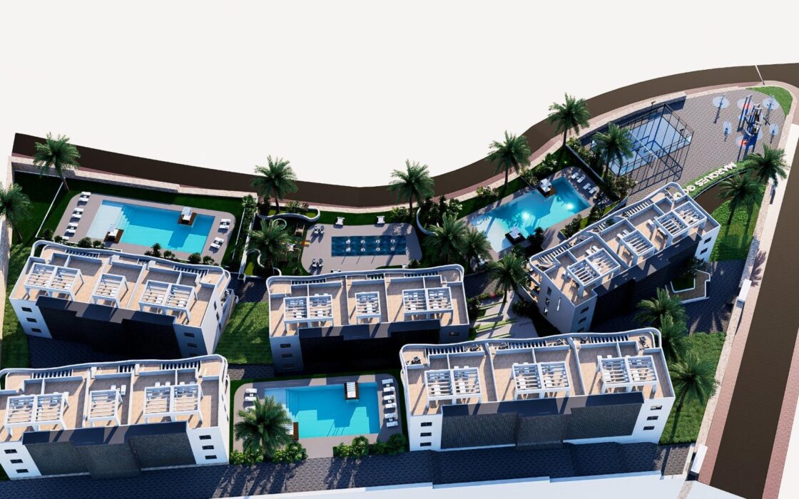 Новые дома с панорамным видом на море в Финестрате 88 кв.м