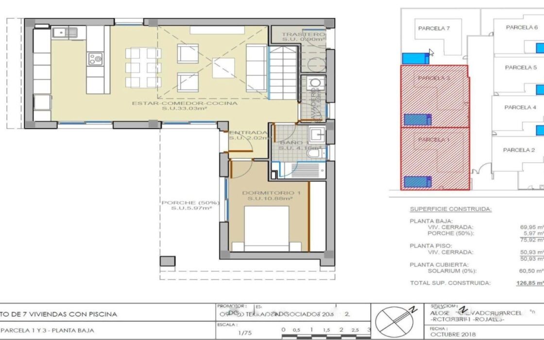 Вилла в Сьюдад Кесада 126 кв.м с террасой у моря