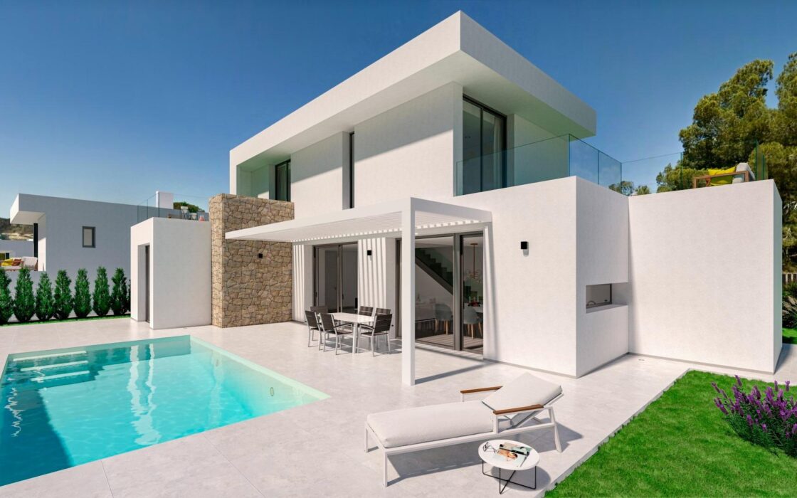 Новые виллы с частным бассейном в Сьерра-Кортина 170 кв.м
