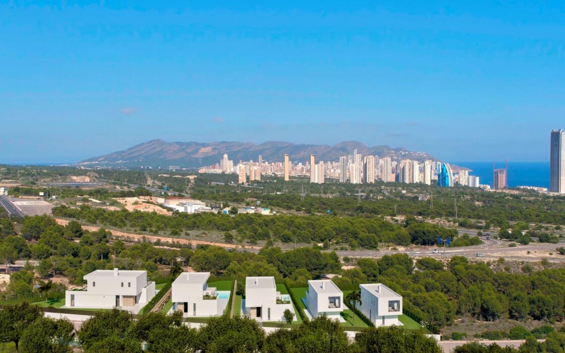 Новые виллы с частным бассейном в Сьерра-Кортина 170 кв.м