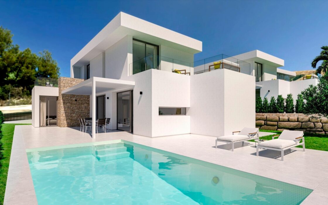 Новые виллы с частным бассейном в Сьерра-Кортина 170 кв.м