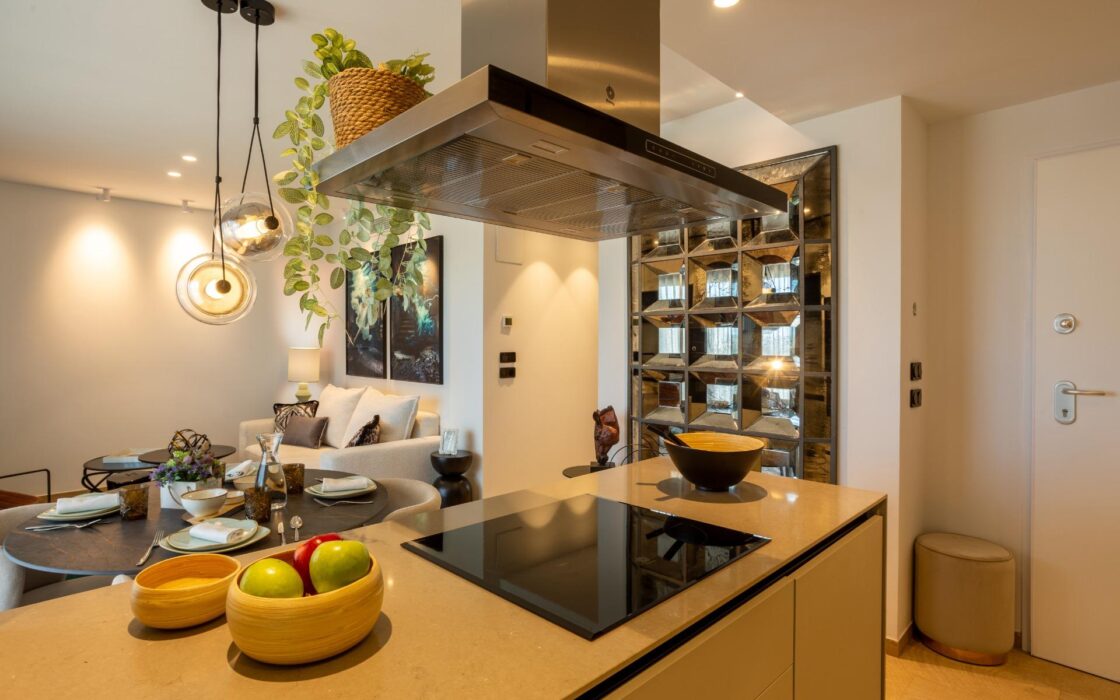 Большие апартаменты с 2 спальнями в Альгорфе у бассейна