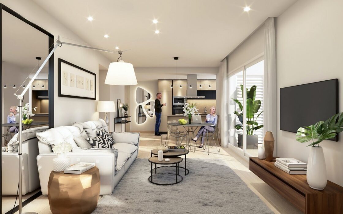 Апартаменты 72 кв.м в Альгорфа с террасой и бассейном