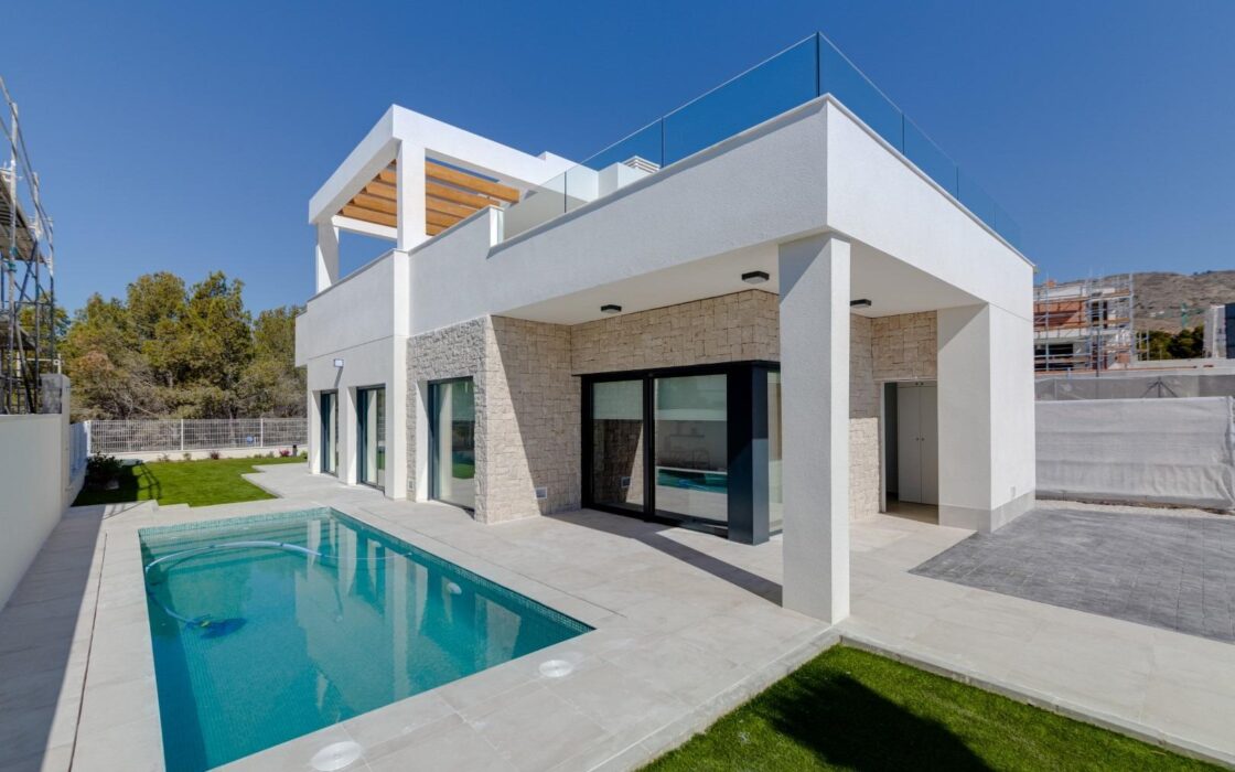 Роскошные виллы в Финестрате с террасой и частным бассейном