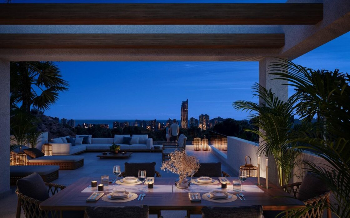 Роскошные виллы в Финестрате с террасой и частным бассейном