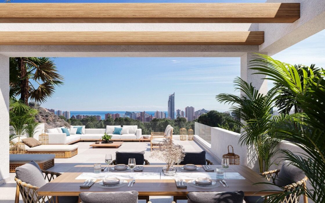 Роскошные виллы в Финестрате с террасой и частным бассейном