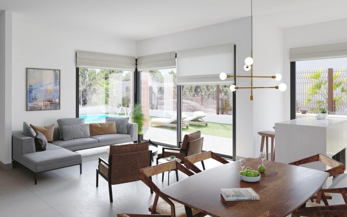 Роскошные виллы в Финестрате с террасой и частным бассейном