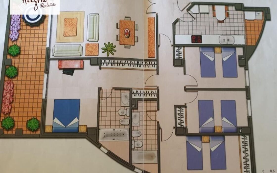 Апартаменты 161 кв.м с террасой в Валенсии, Campanar