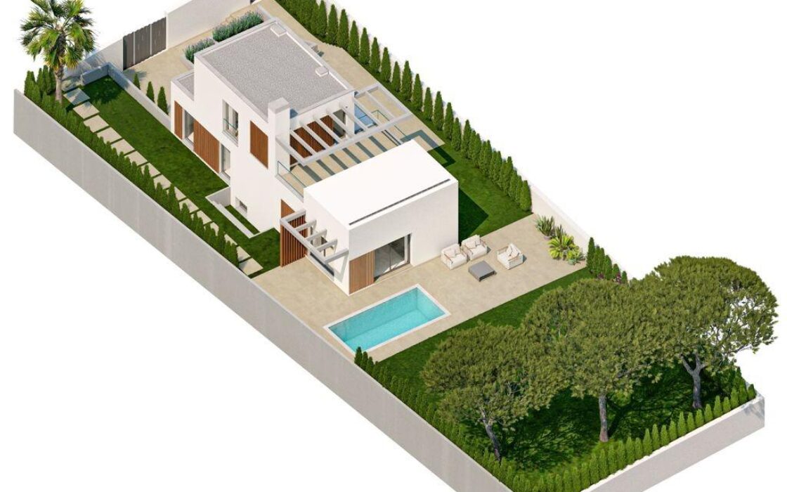 Дом с бассейном в Сьерра-Кортина, 3 спальни, финестрат