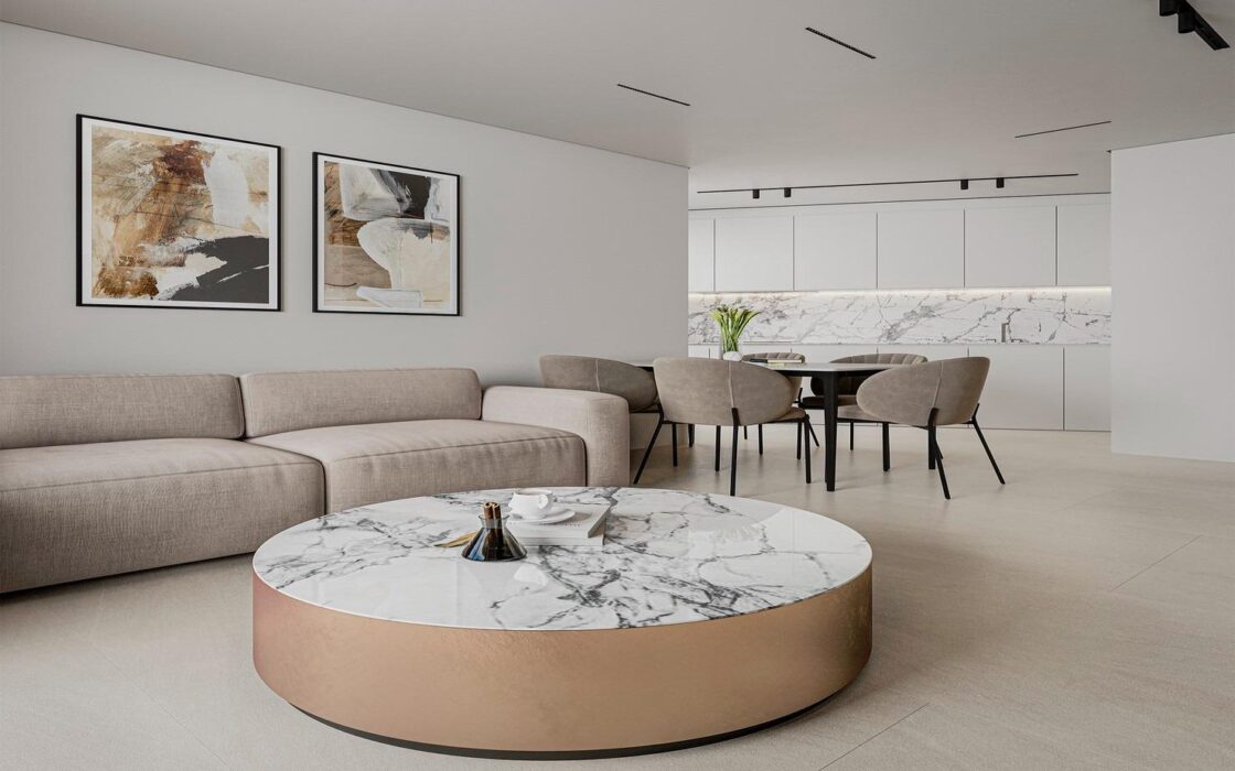 Нові апартаменти в Кальпе з терасою біля моря 126 кв.м.