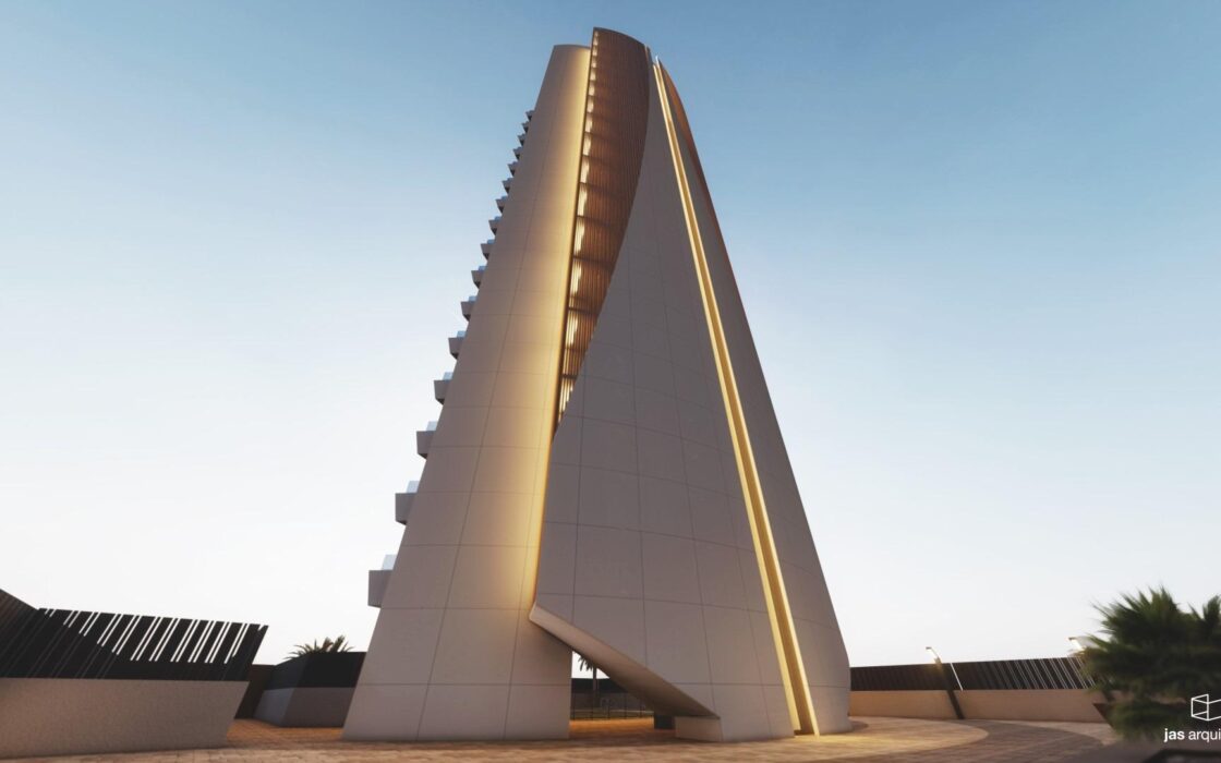 Нові апартаменти в Кальпе з терасою біля моря 126 кв.м.