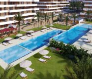 Нові квартири біля моря у Вільяхойсі з терасою 2-3 кімнати