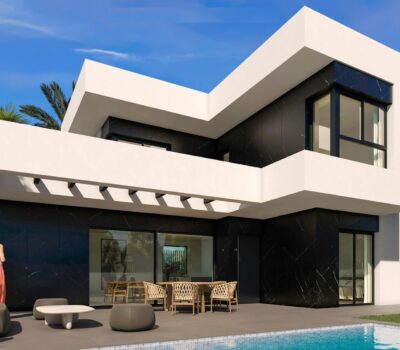 Нові вілли в Рохалесі з терасою та басейном 136 кв.м