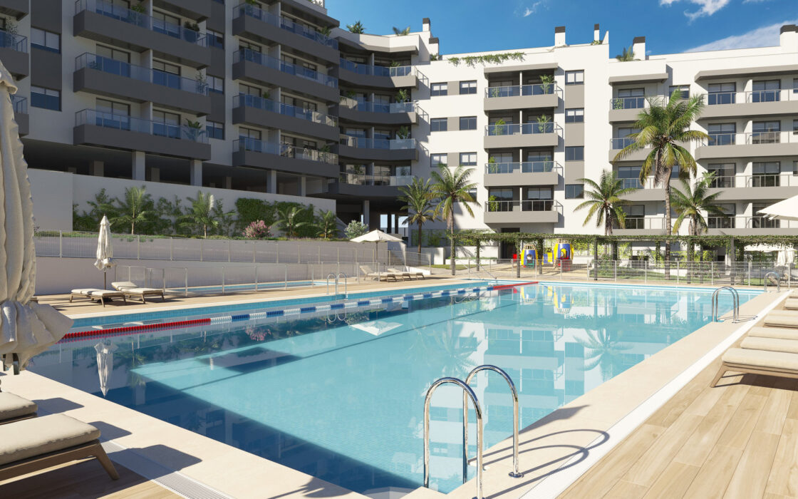 Апартамент 1 спальня в Михасе с террасой и видом на море