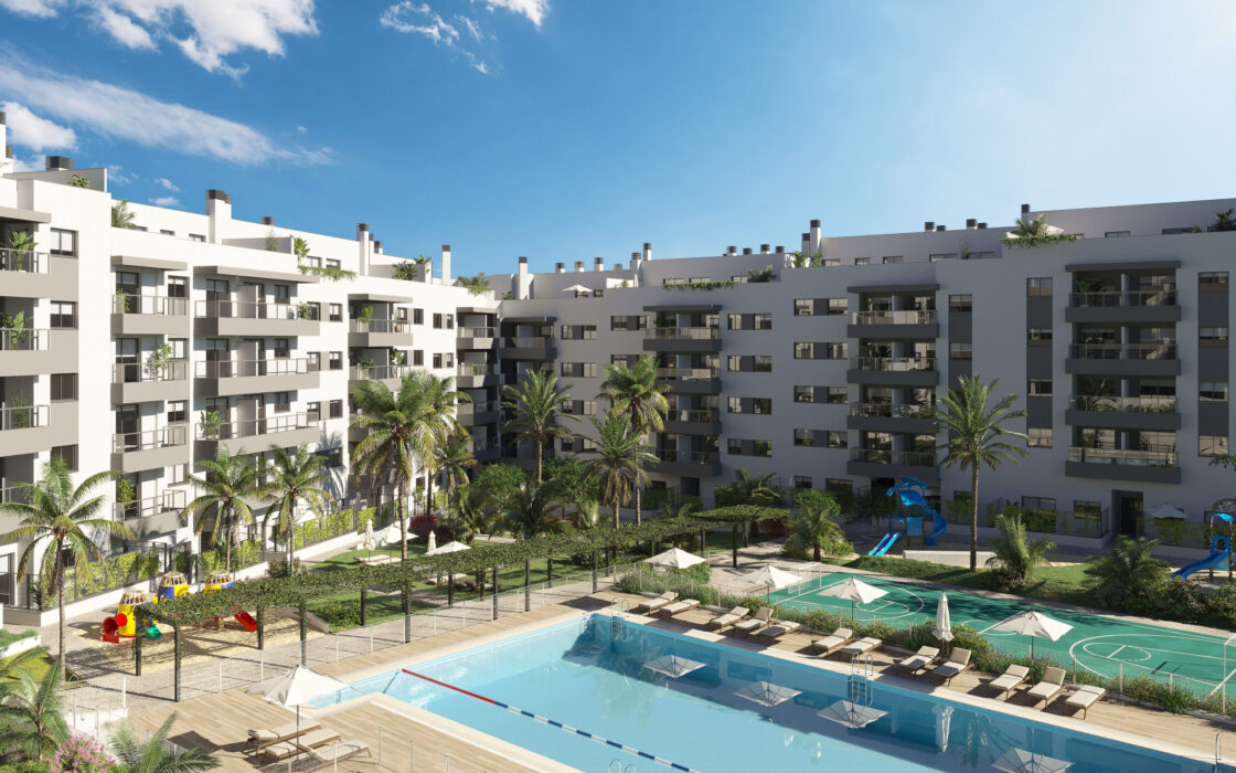 Апартамент 1 спальня в Михасе с террасой и видом на море