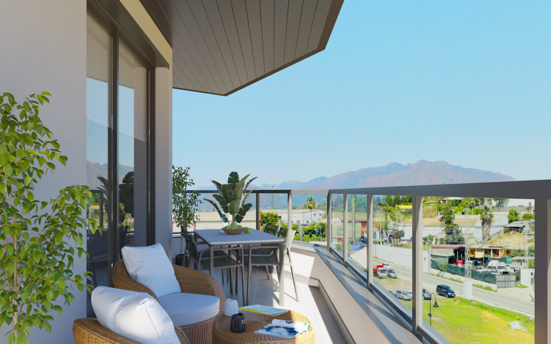 Апартамент 1 спальня в Михасе с террасой и видом на море