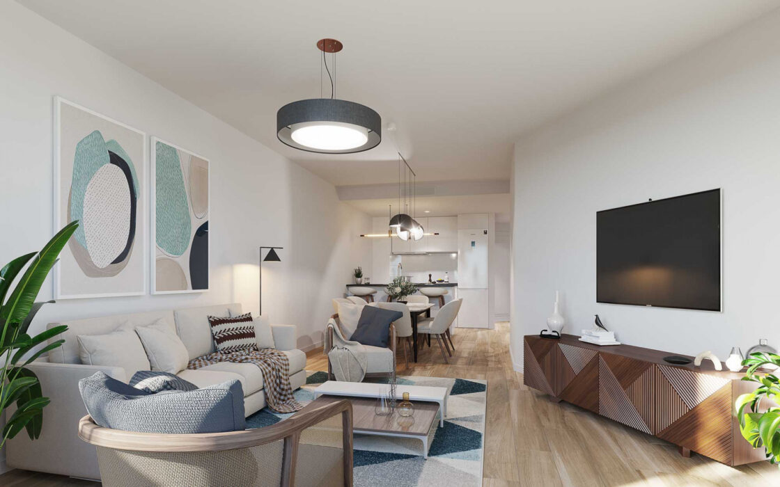 Апартамент 1 спальня в Михасе с террасой и видом на море