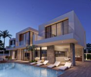 Новая вилла с бассейном в Альбире, 378 кв.м, у моря