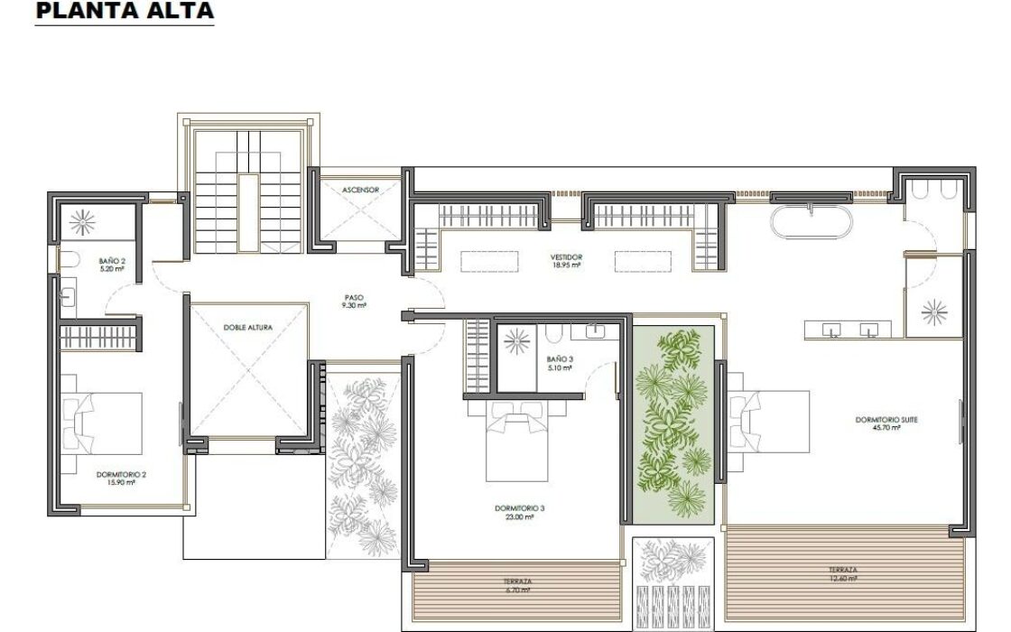 Новая вилла с бассейном в Альбире, 378 кв.м, у моря