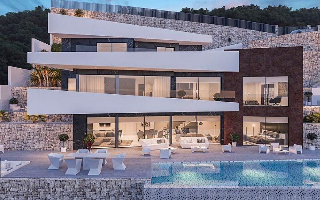 Вілла з басейном у Бениссі, 4 спальні, вид на море