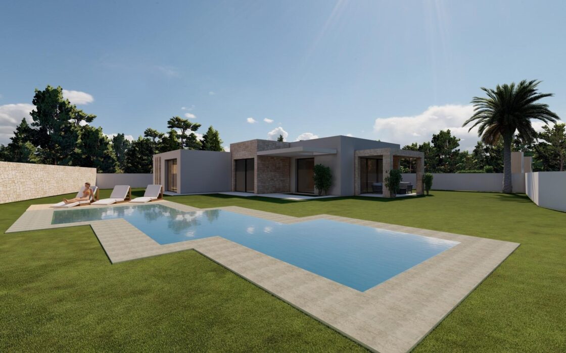 Вілла з басейном у Кальпе, 4 спальні, новий будинок