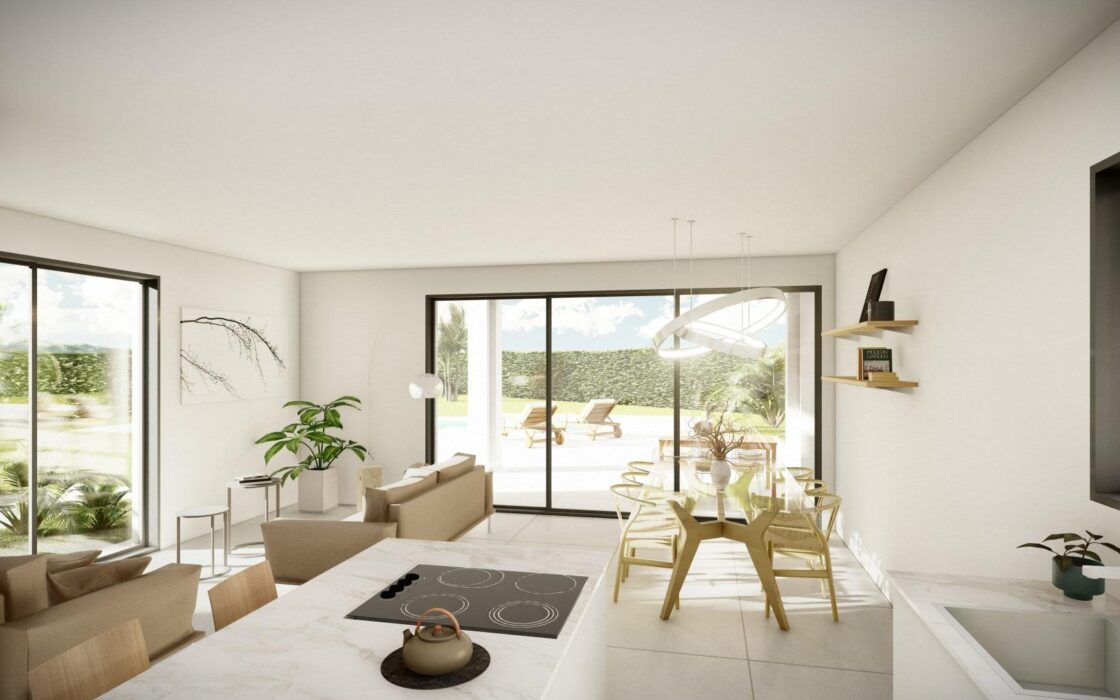 Вілла з басейном у Кальпе, 4 спальні, новий будинок