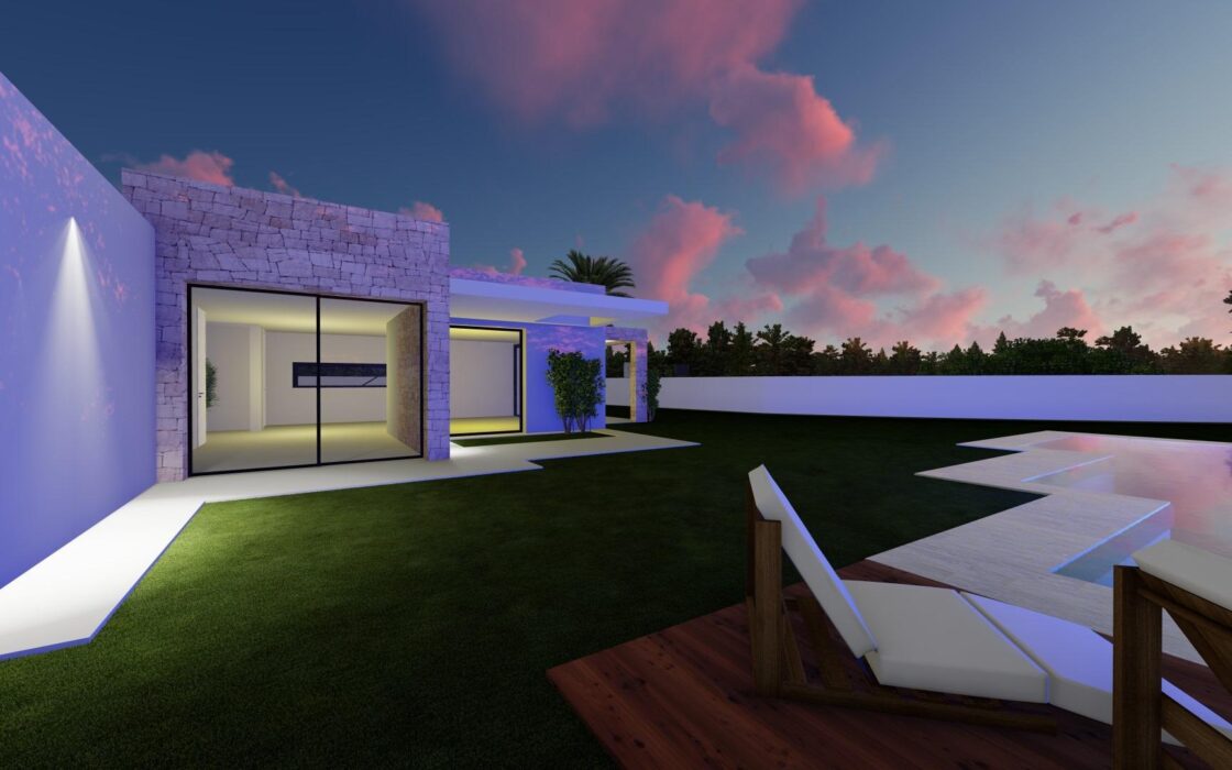 Вілла з басейном у Кальпе, 4 спальні, новий будинок