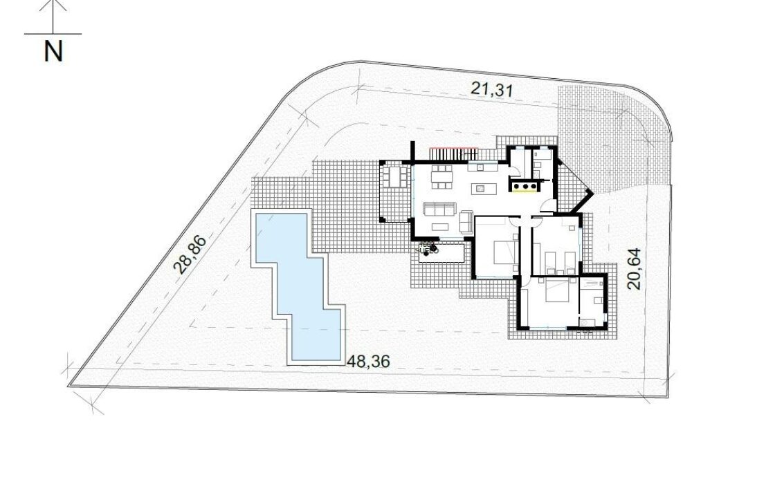 Вілла з басейном у Кальпе, 4 спальні, новий будинок