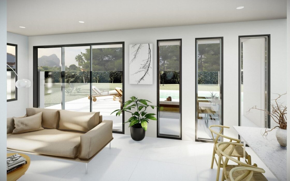 Вілла з басейном в Кальпе 154 кв.м, 4 спальні, тераса