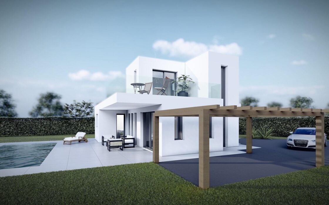 Вілла з басейном в Кальпе 154 кв.м, 4 спальні, тераса