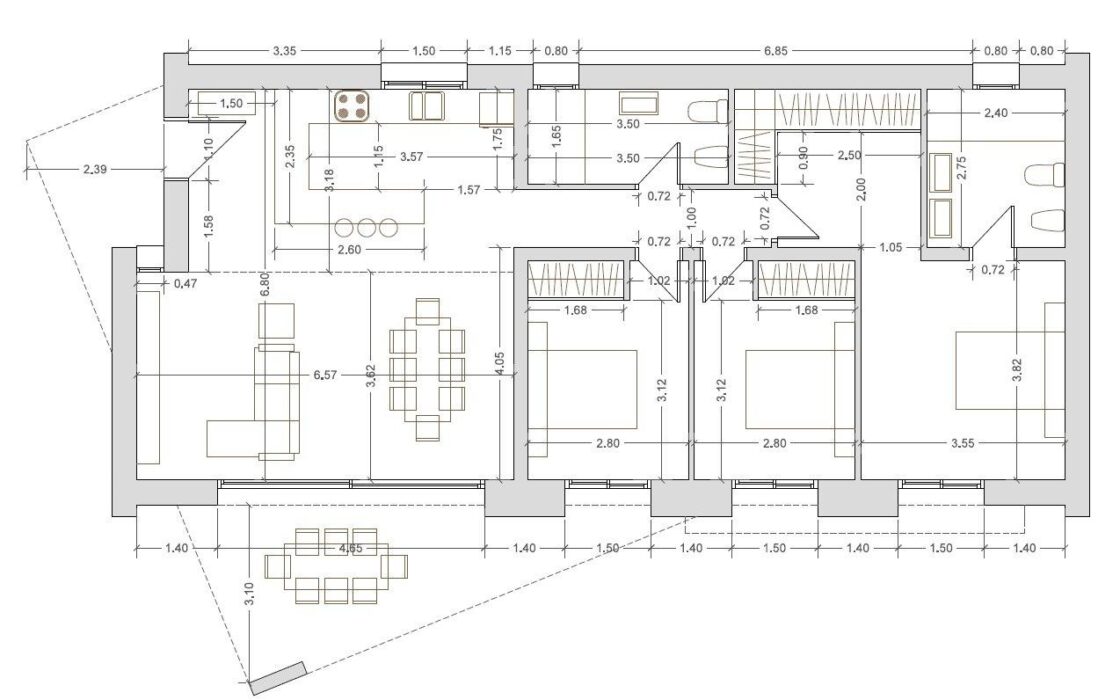 Нова вілла з басейном у Кальпе 156 кв.м біля моря
