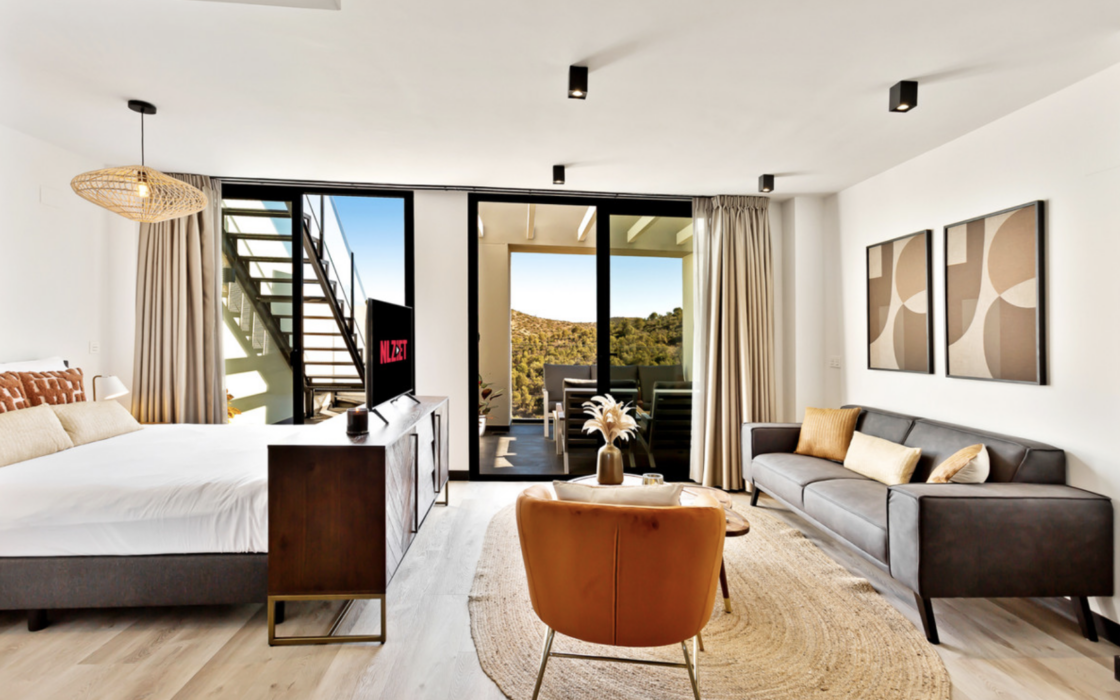 Новая квартира в Михасе с 4 спальнями и видом на море