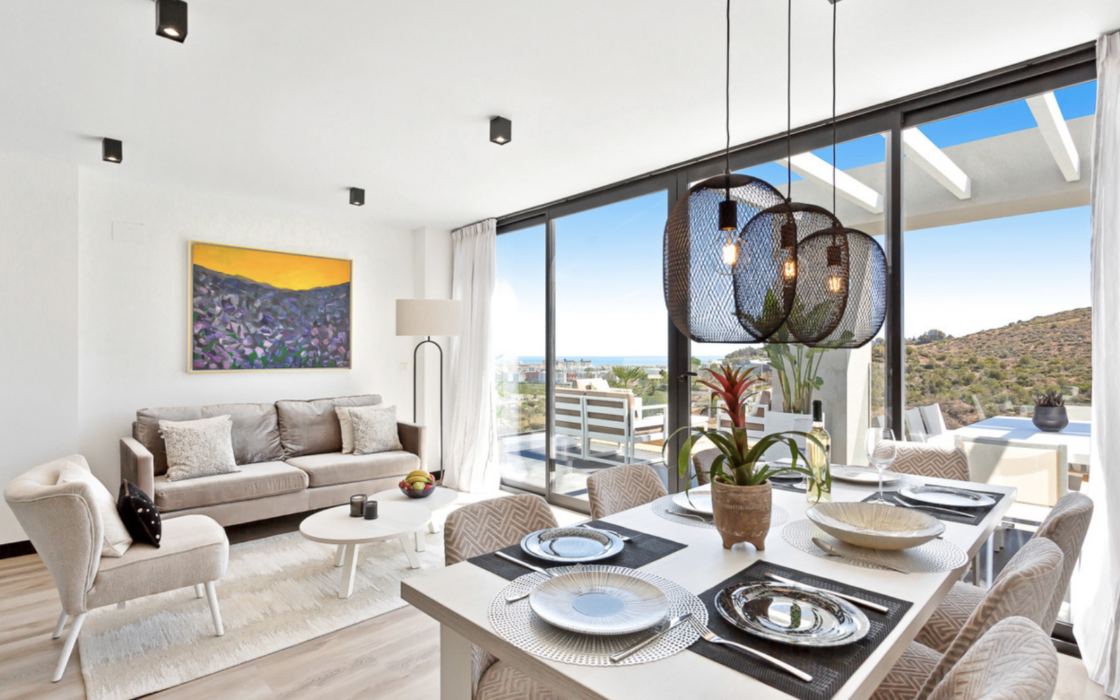 Новая квартира в Михасе с 4 спальнями и видом на море