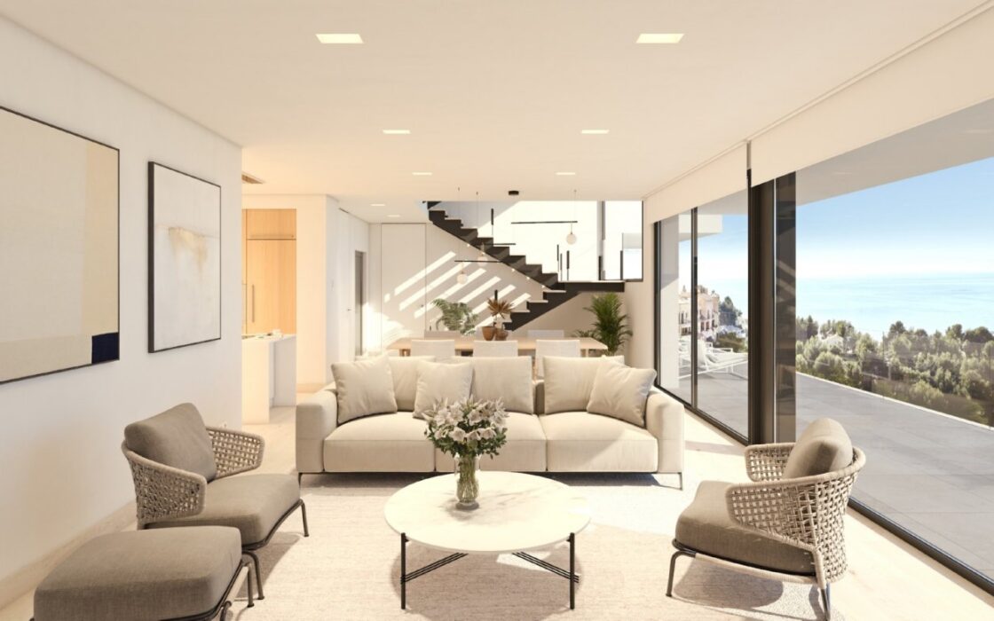 Дом в Альтеа 505 кв.м, 4 спальни, новый, вид на море