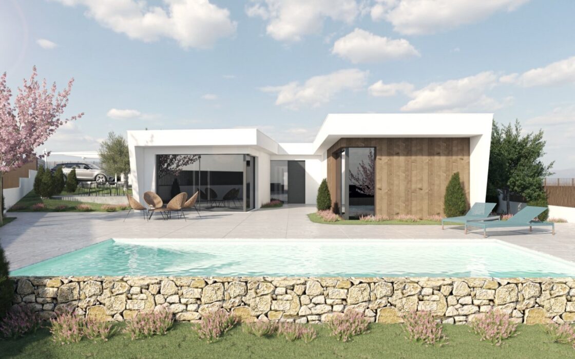 Одноетажні вілли з басейном у Мурсії, 3 спальні