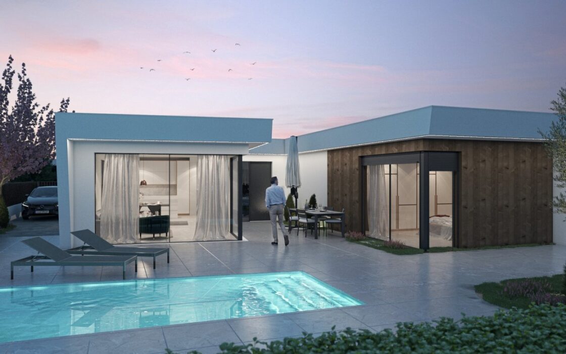 Одноетажні вілли з басейном у Мурсії, 3 спальні