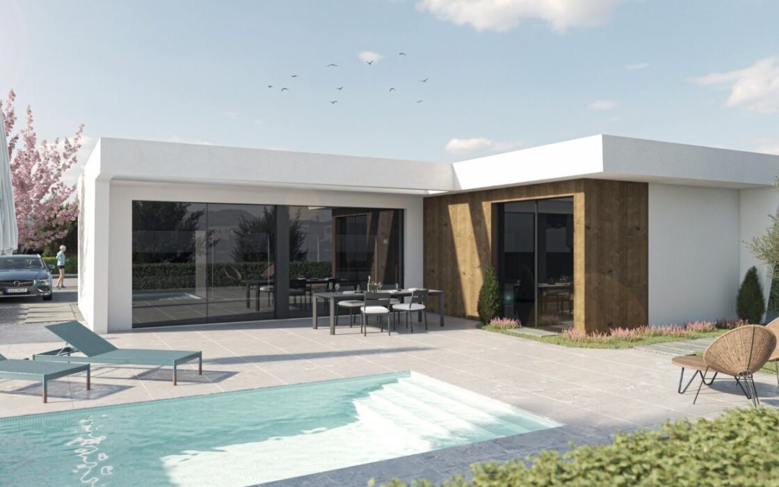 Одноетажні вілли з басейном в Альтані, Мурсія 320 кв.м.