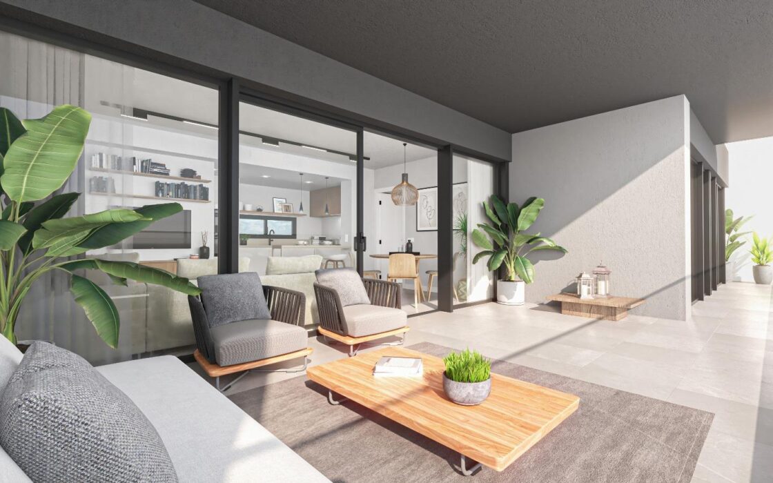 Новые дома в Бенидорме с террасой и паркингом 130 кв.м