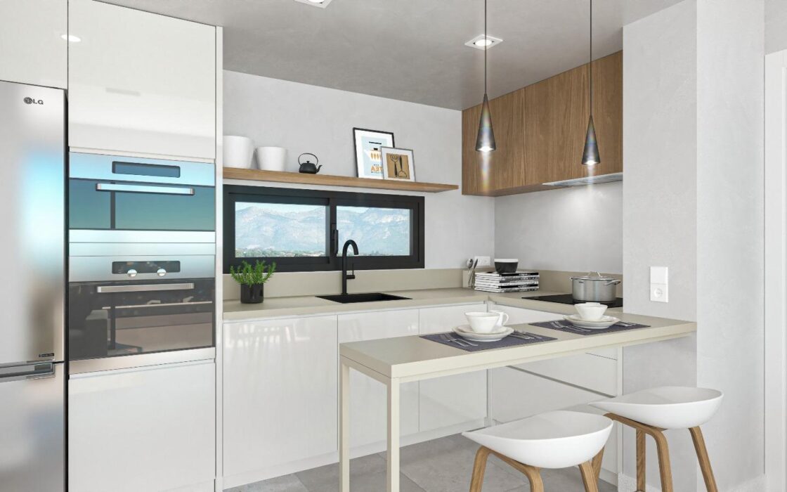 Новые дома в Бенидорме с террасой и паркингом 130 кв.м