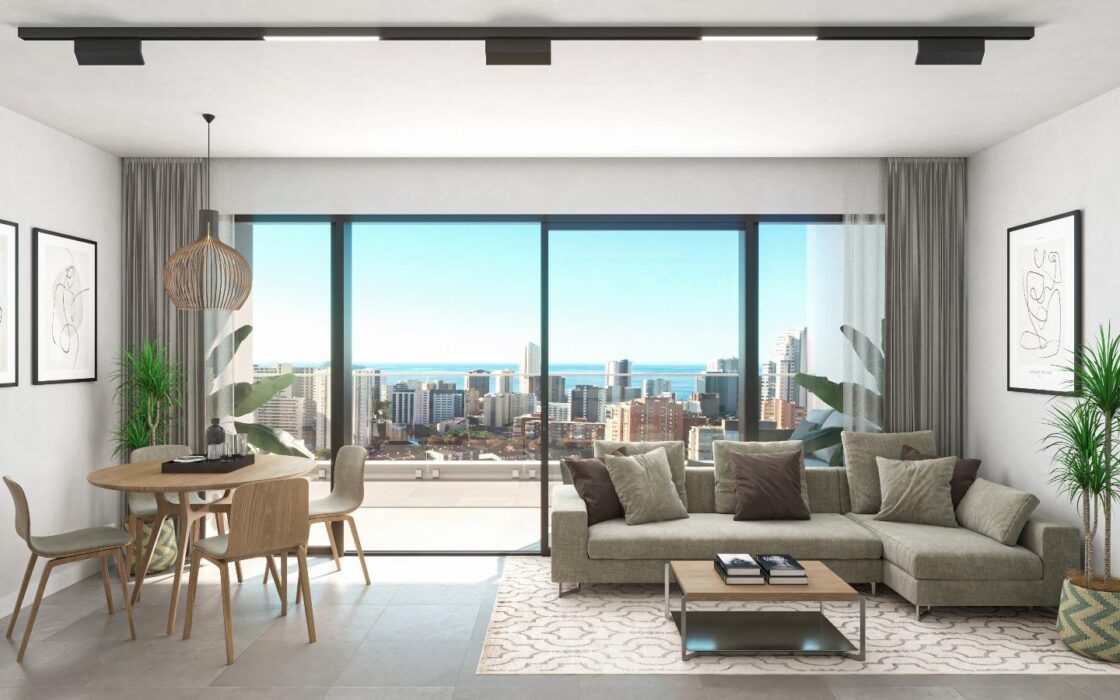 Новые дома в Бенидорме с террасой и паркингом 130 кв.м