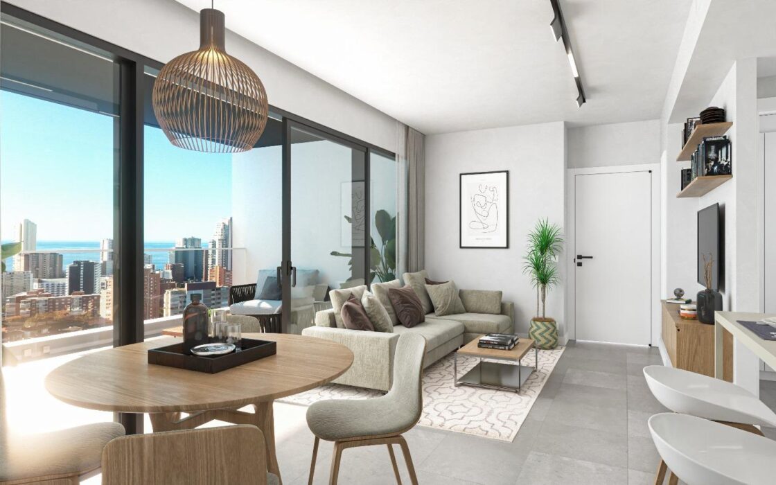 Новые дома в Бенидорме с террасой и паркингом 130 кв.м