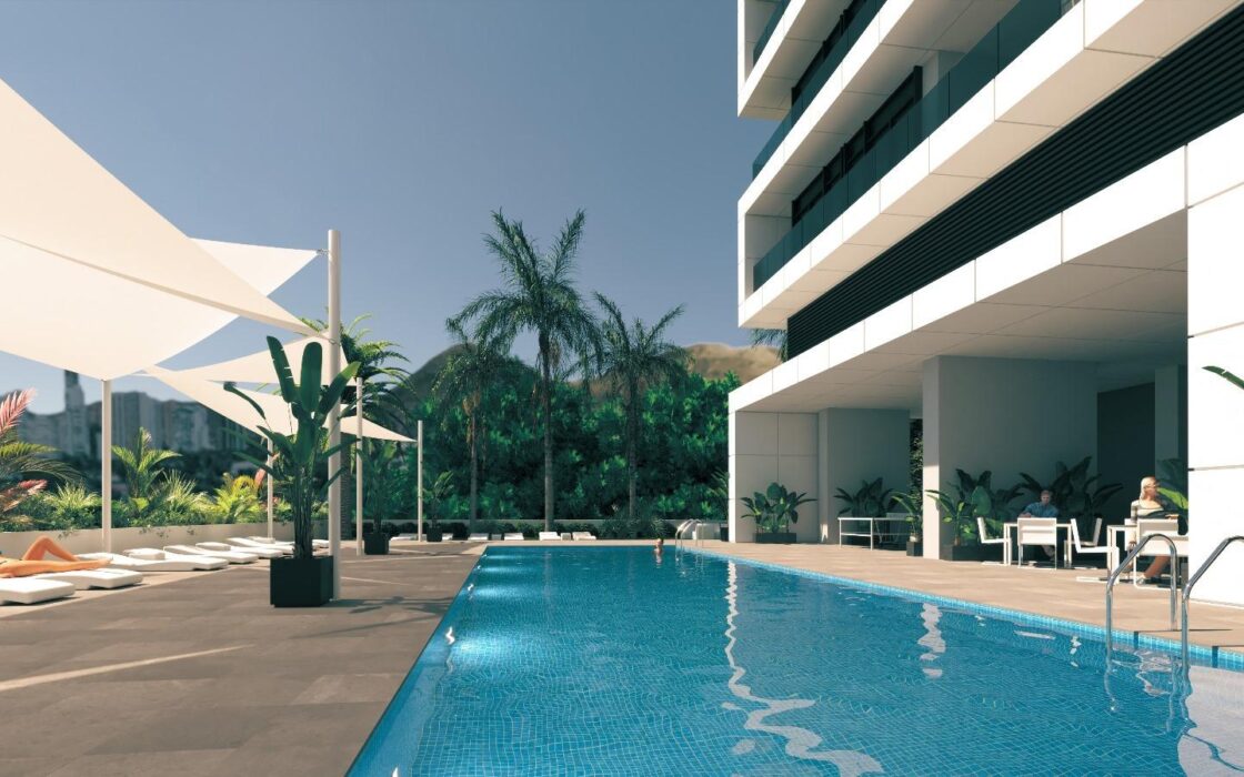 Новые дома в Бенидорме с террасой и паркингом 130 кв.м